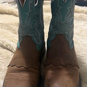 Women’s Durango Brown and Teal Western Boots